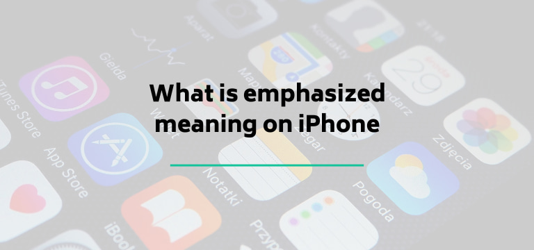 What is emphasized meaning on iPhone