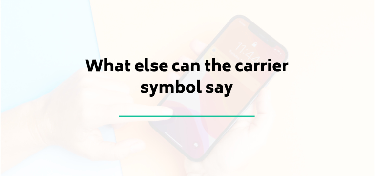 What else can the carrier symbol say
